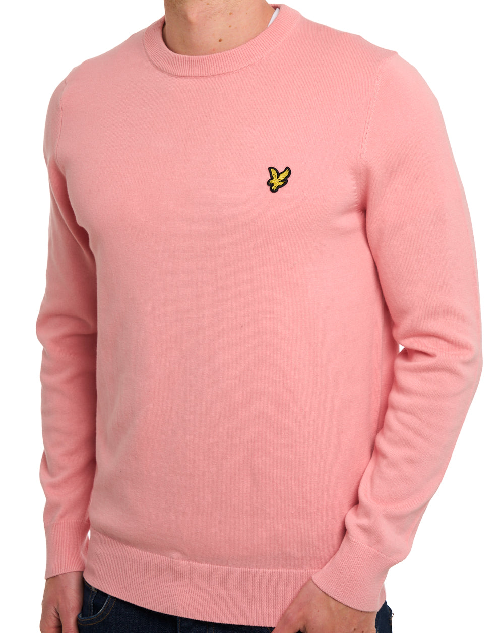 Lyle & Scott Cotton Crew Neck Jumper Pink