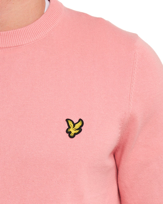Lyle And Scott Lyle & Scott Cotton Crew Neck Jumper Pink