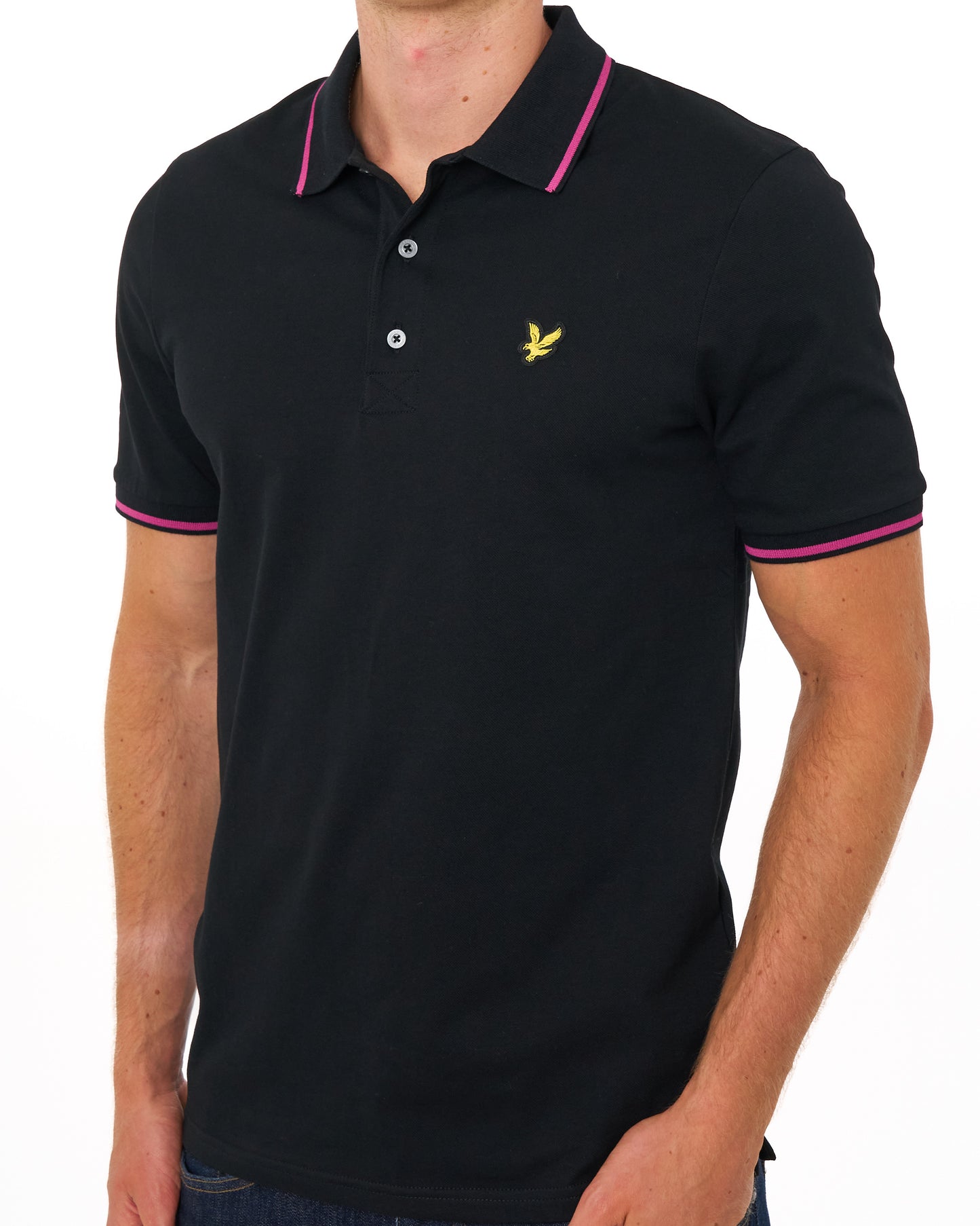 Lyle & Scott Tipped Polo Shirt Jet Black
