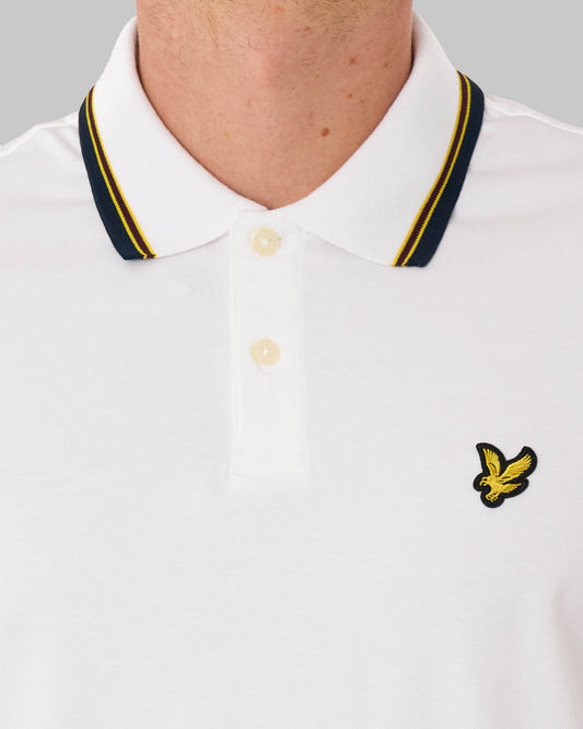 Lyle And Scott Lyle & Scott Track Tipped Polo Shirt White