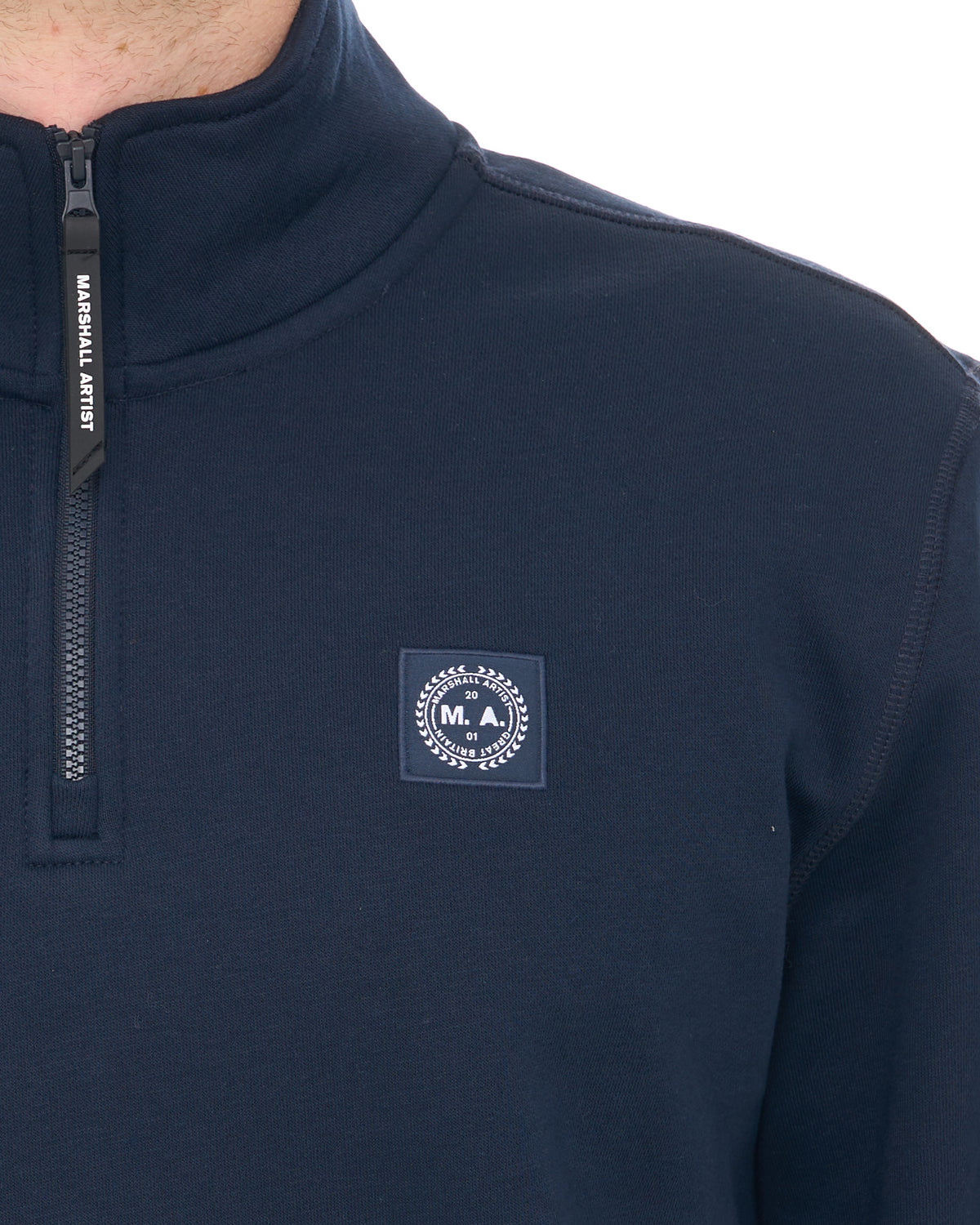 Marshall Artist Marchio 1/4 Zip Sweat Navy
