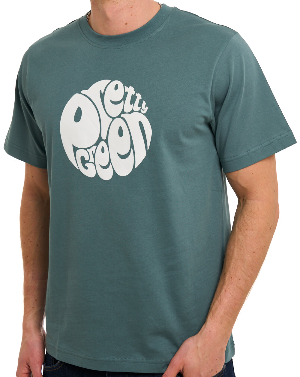 Pretty Green Gillespie Logo T Shirt Teal