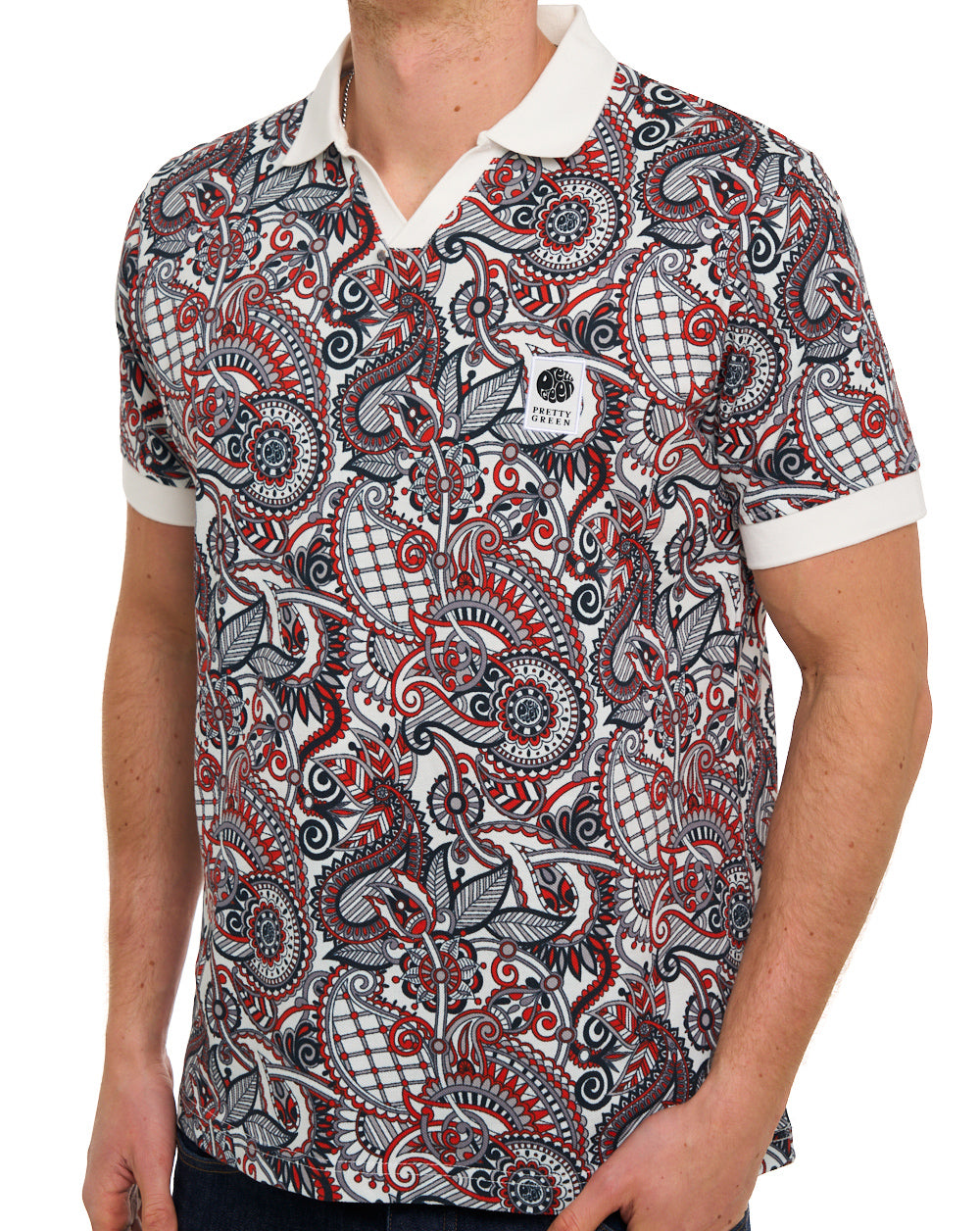 Pretty Green Resonance Printed Polo Multi