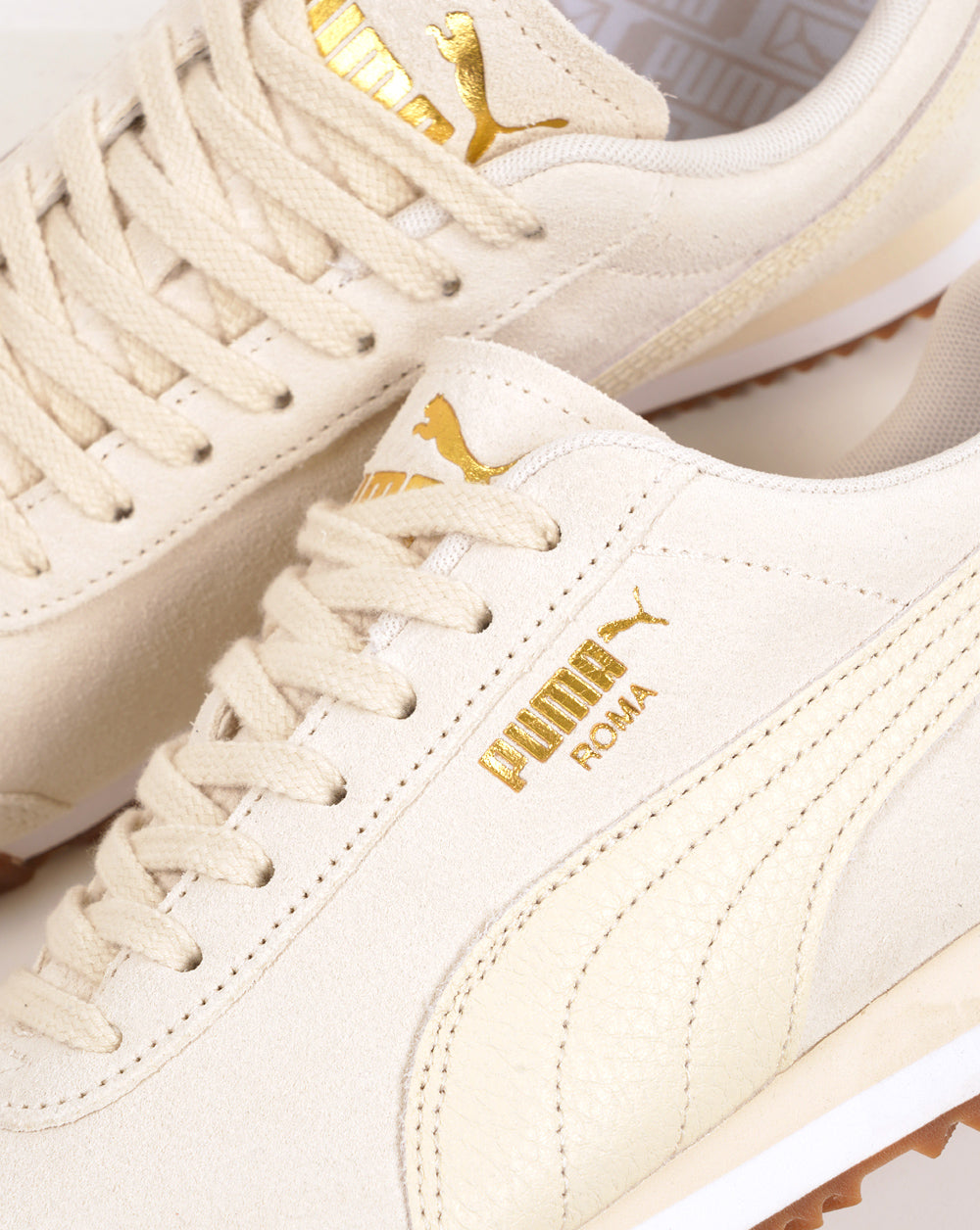 Puma Roma Suede Trainers Off White