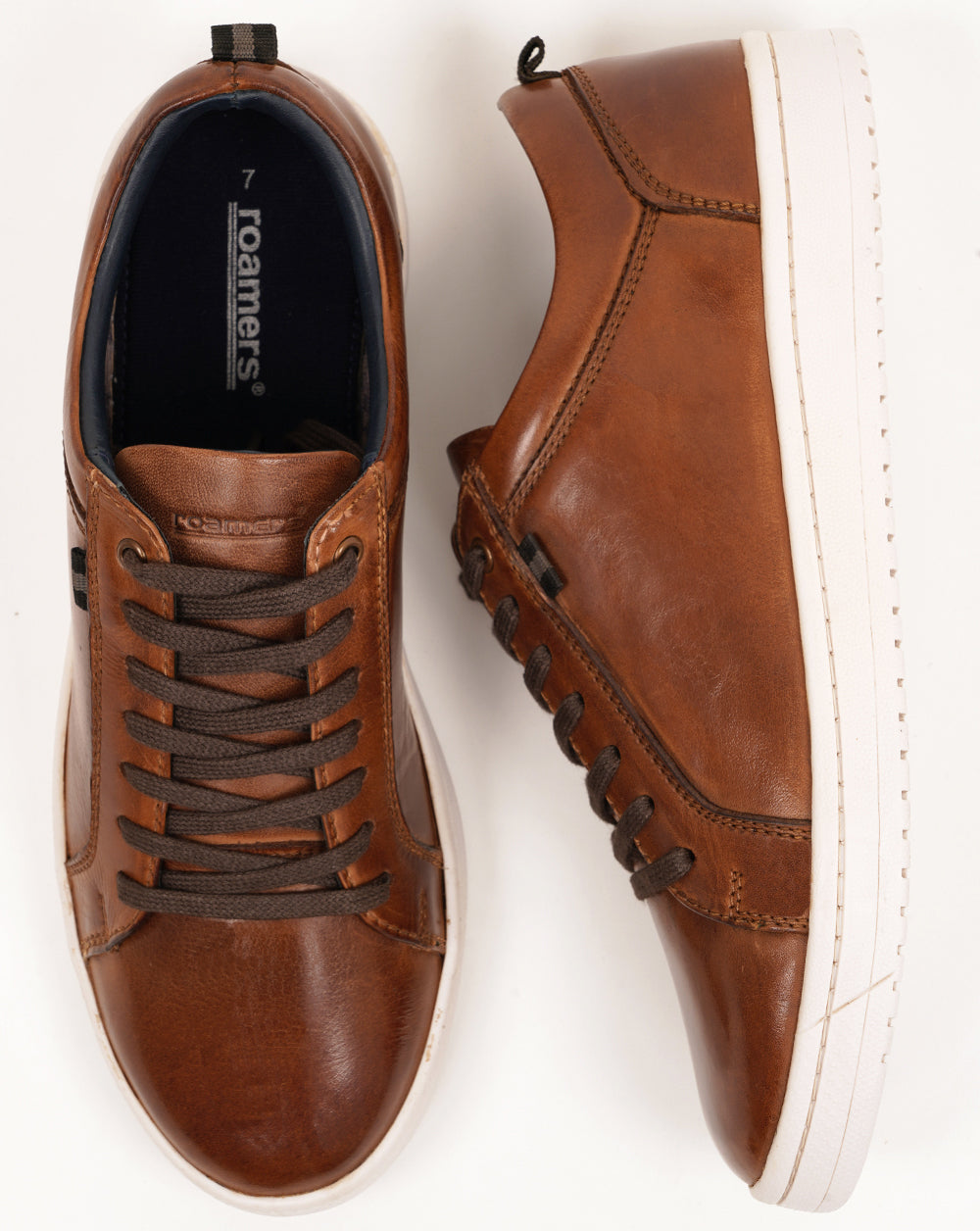 Roamers 7 Eyelet Shoe Trainers Tan