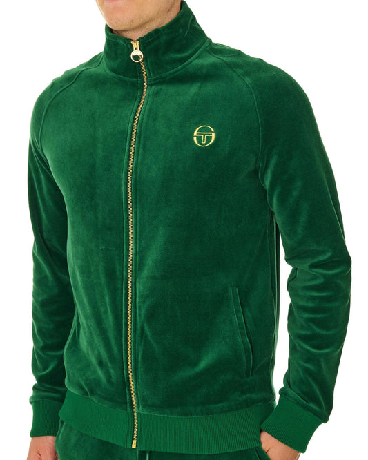 Sergio Tacchini Sergio Tacchini Classic Velour Track Top Green Gardenia