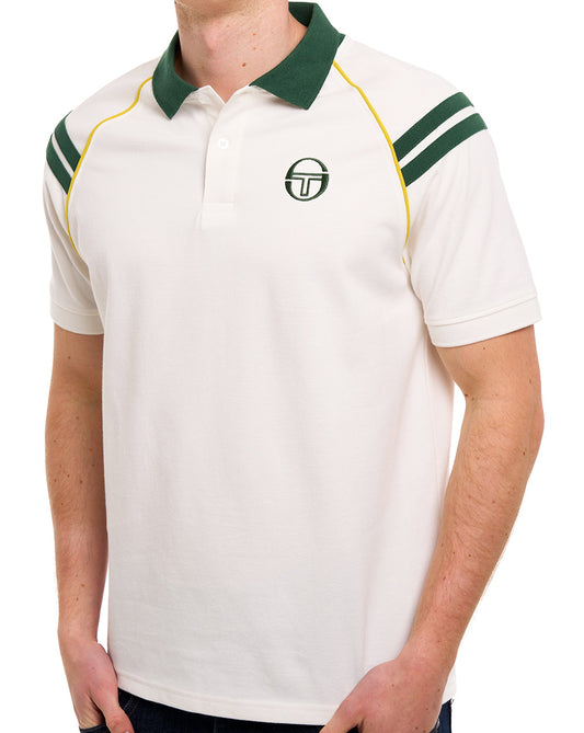 Sergio Tacchini Sergio Tacchini New Cortona Polo Shirt Gardenia/Pine Green