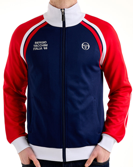 Sergio Tacchini Sergio Tacchini Ghibli Davis Track Top Navy Blue/Deep Red