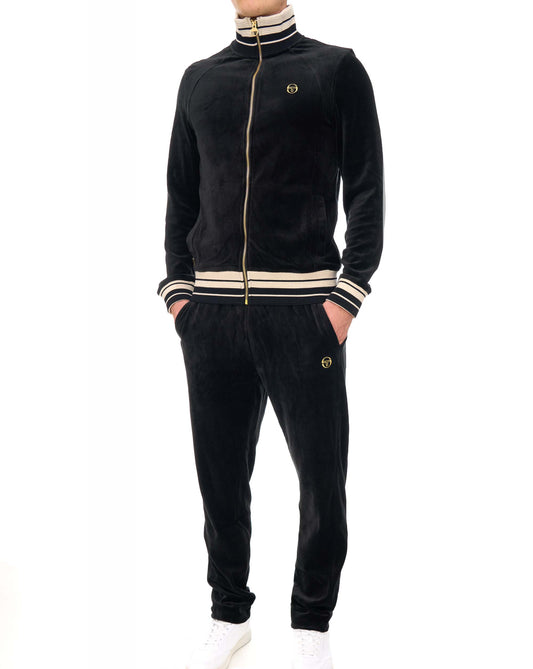 Sergio Tacchini Sergio Tacchini Lazzari Velour Track Pant Black