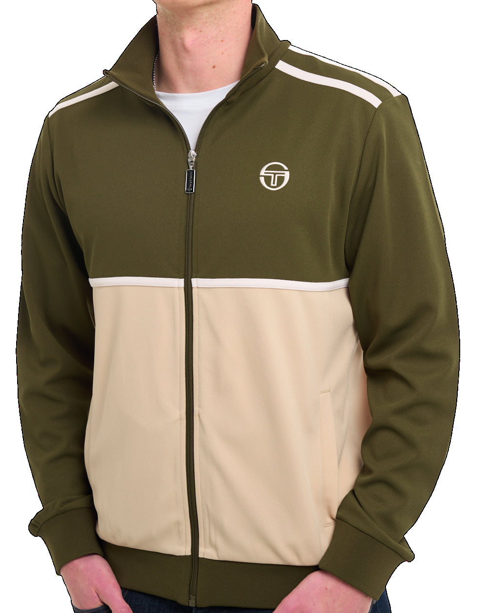 Sergio Tacchini Locchi Track Top Dark Olive / Sand