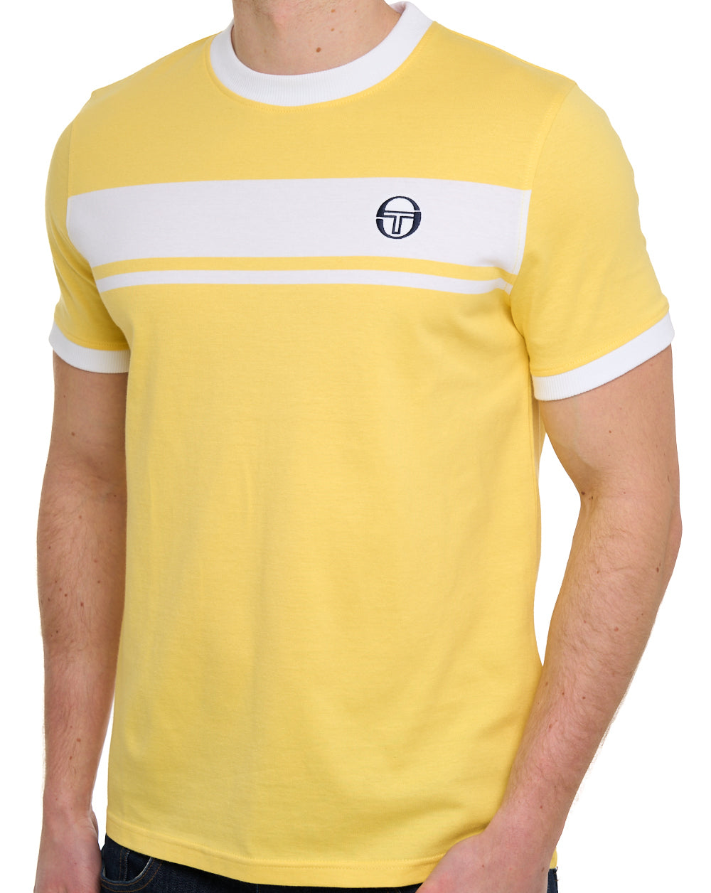 Sergio Tacchini Masters T Shirt Yellow/White
