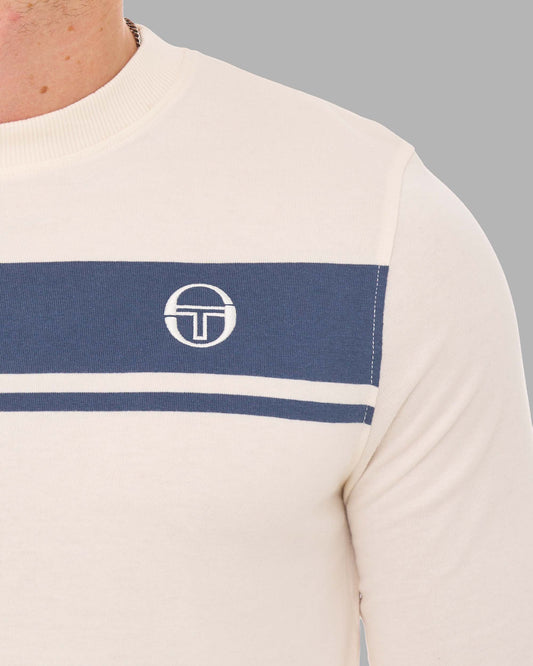 Sergio Tacchini Sergio Tacchini Masters LS T Shirt Gardenia/Vintage Indigo