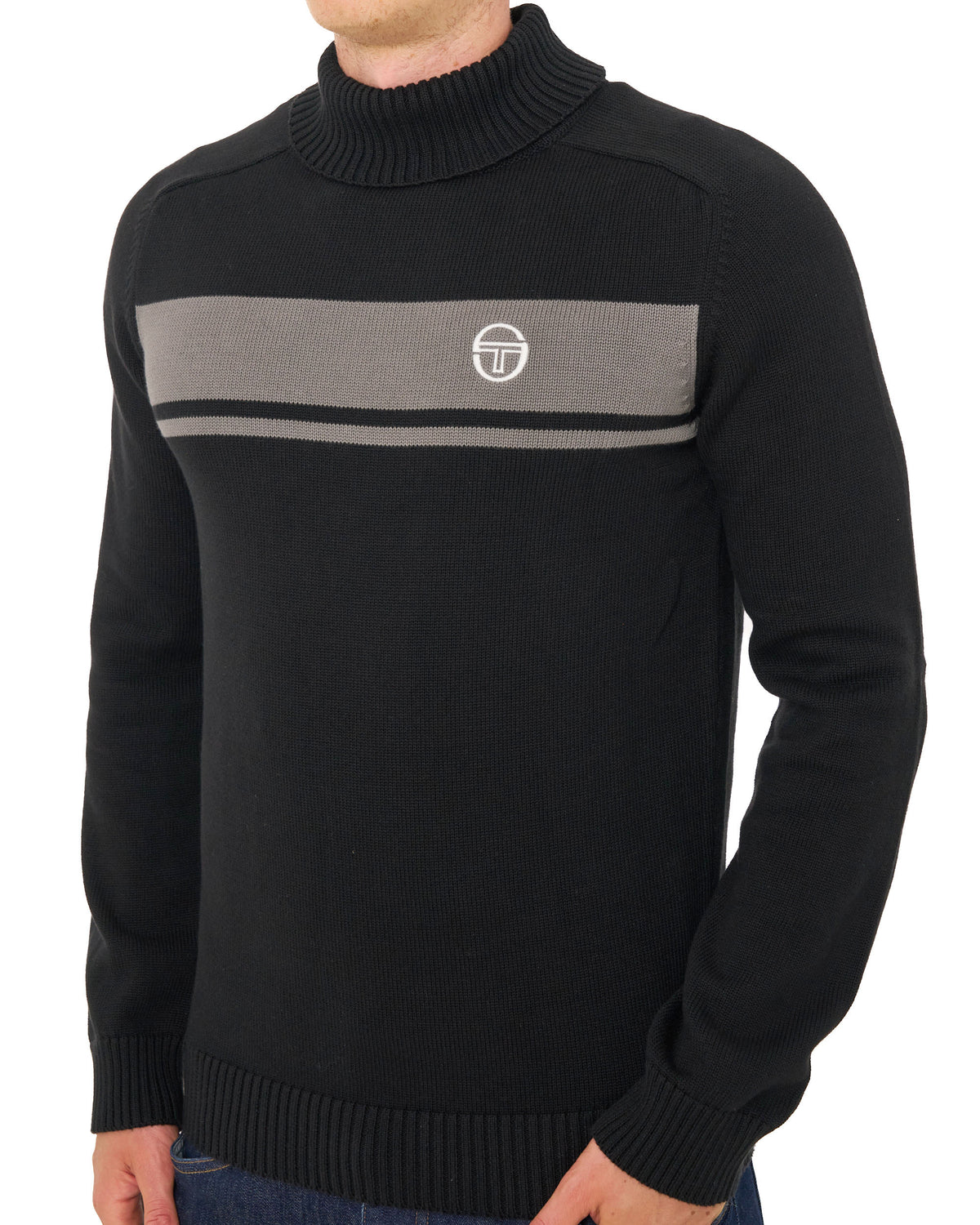 Sergio Tacchini Masters Roll Neck Knit Black / Grey