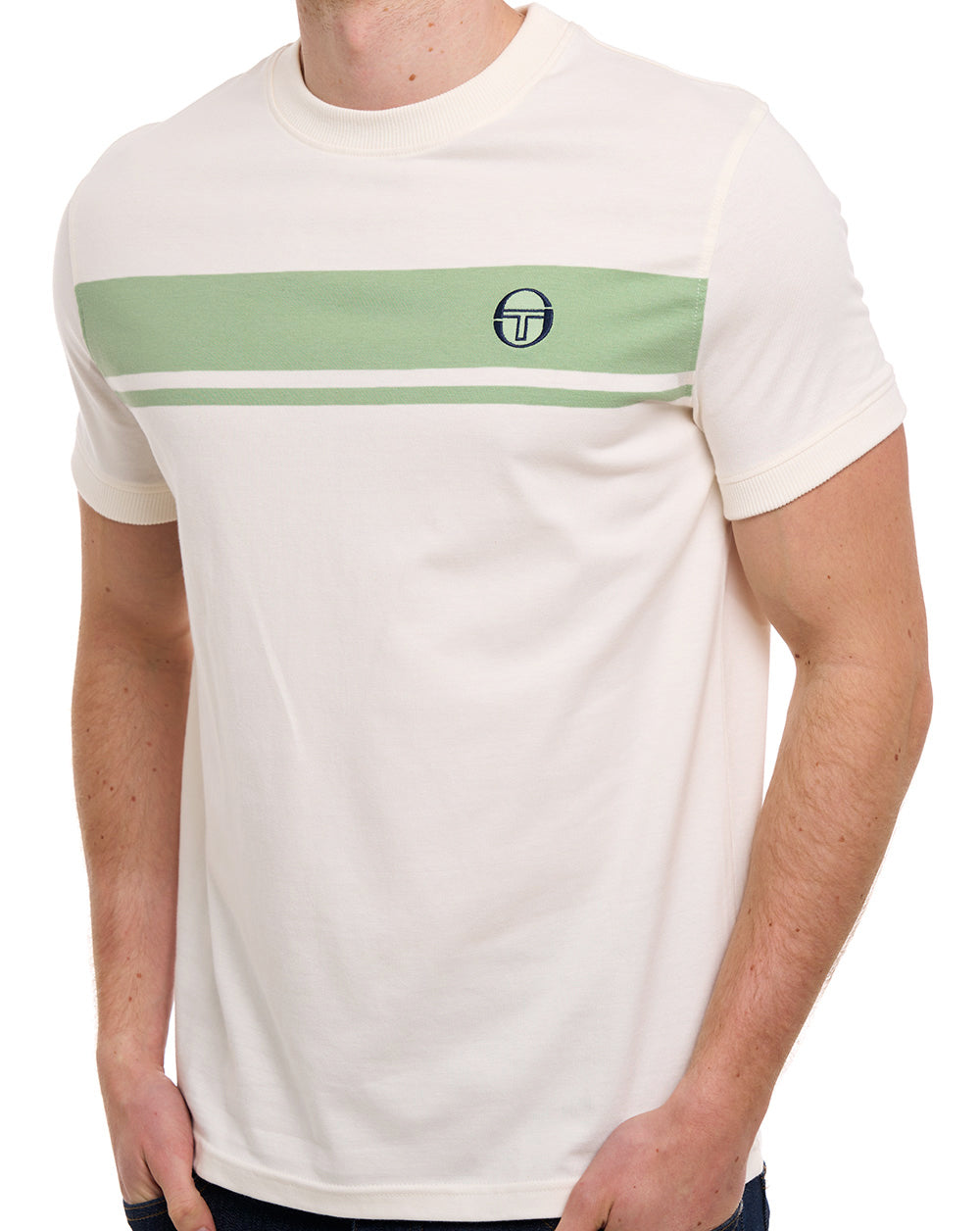Sergio Tacchini Masters T Shirt Gardenia / Green