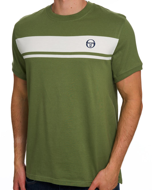 Sergio Tacchini Sergio Tacchini Masters T Shirt Loden Green/Gardenia