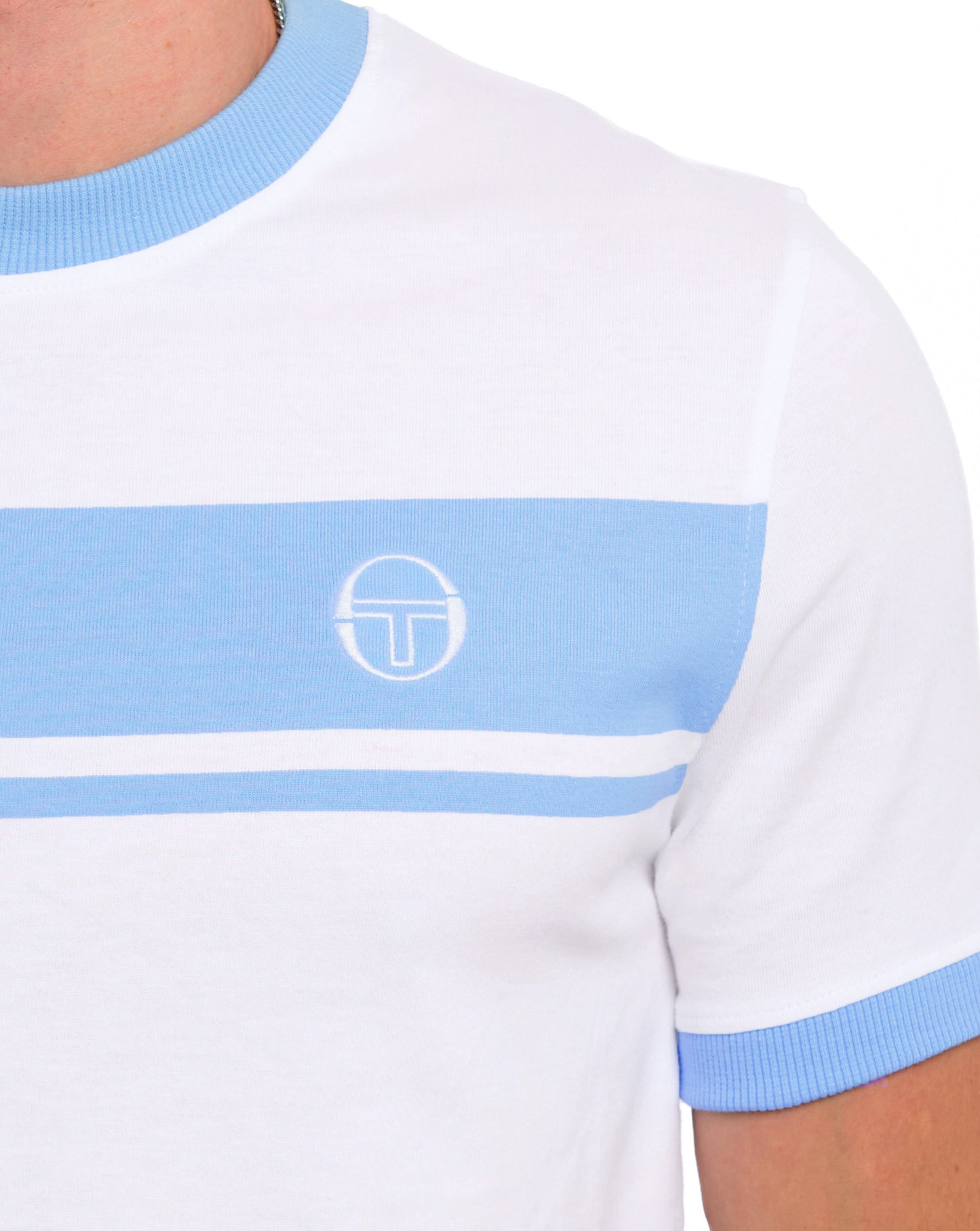 Sergio Tacchini Masters T Shirt White Sky