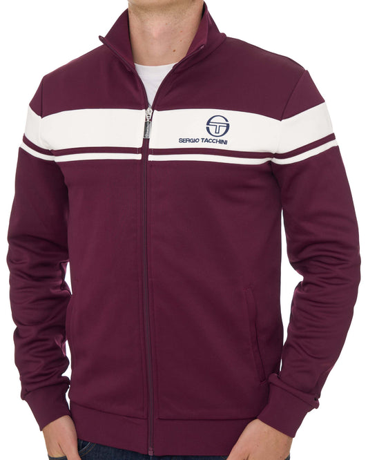 Sergio Tacchini Sergio Tacchini Masters Track Top Deep Burgundy Gardenia