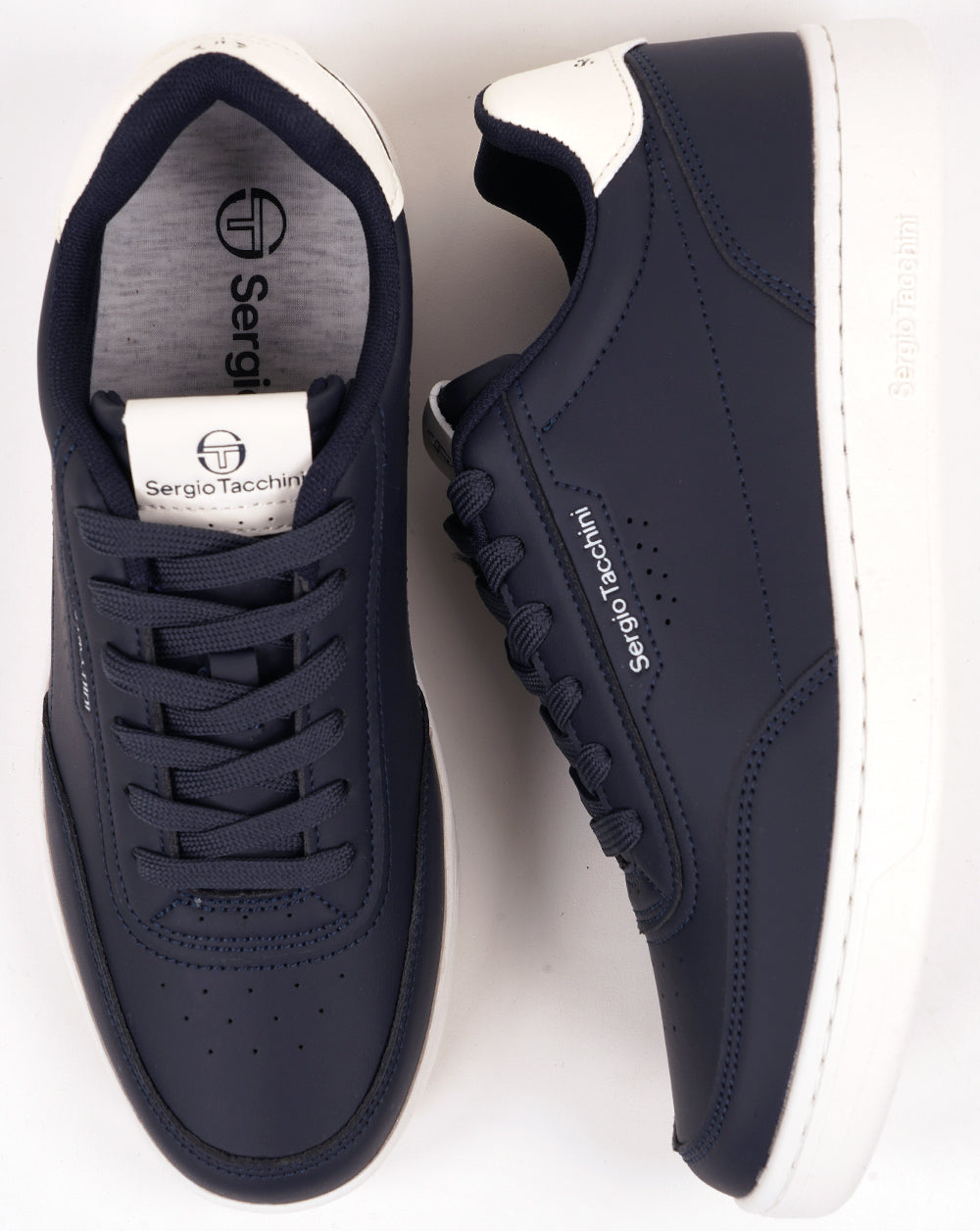 Sergio Tacchini New Action LTX Trainers Navy/Gardenia