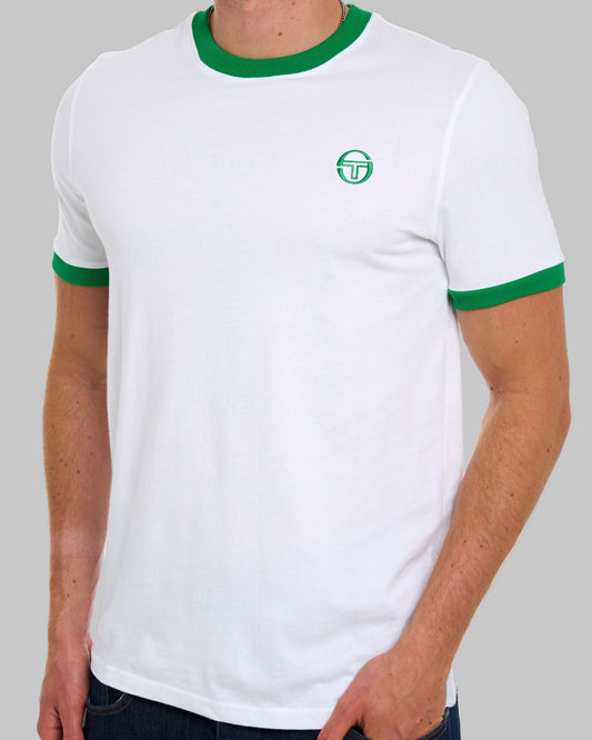 Sergio Tacchini Sergio Tacchini Pro Ringer T Shirt White/Green