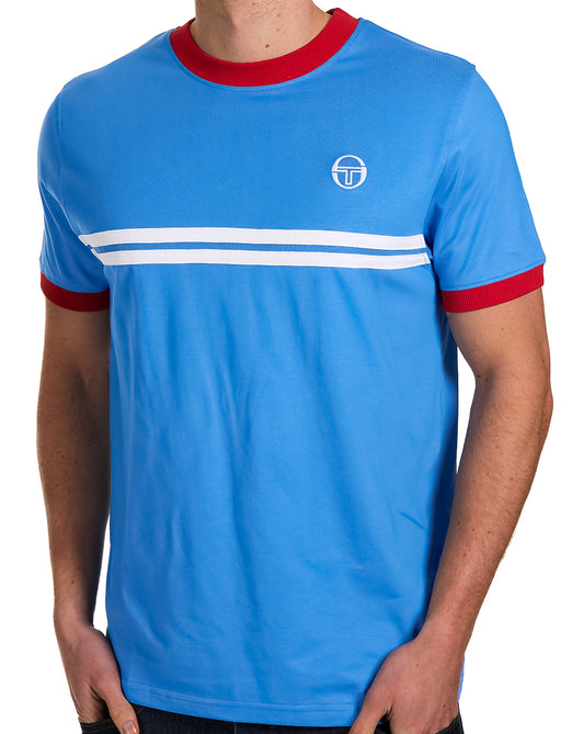 Sergio Tacchini Sergio Tacchini Supermac T Shirt Blue / Red
