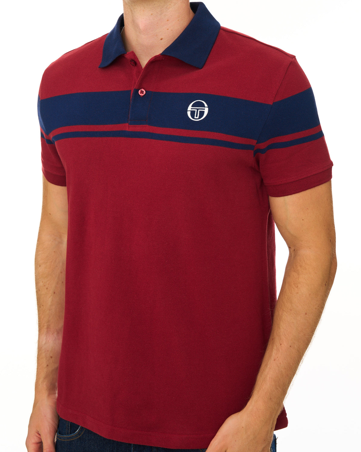 Sergio Tacchini Young Line Polo Shirt Merlot/Navy Blue