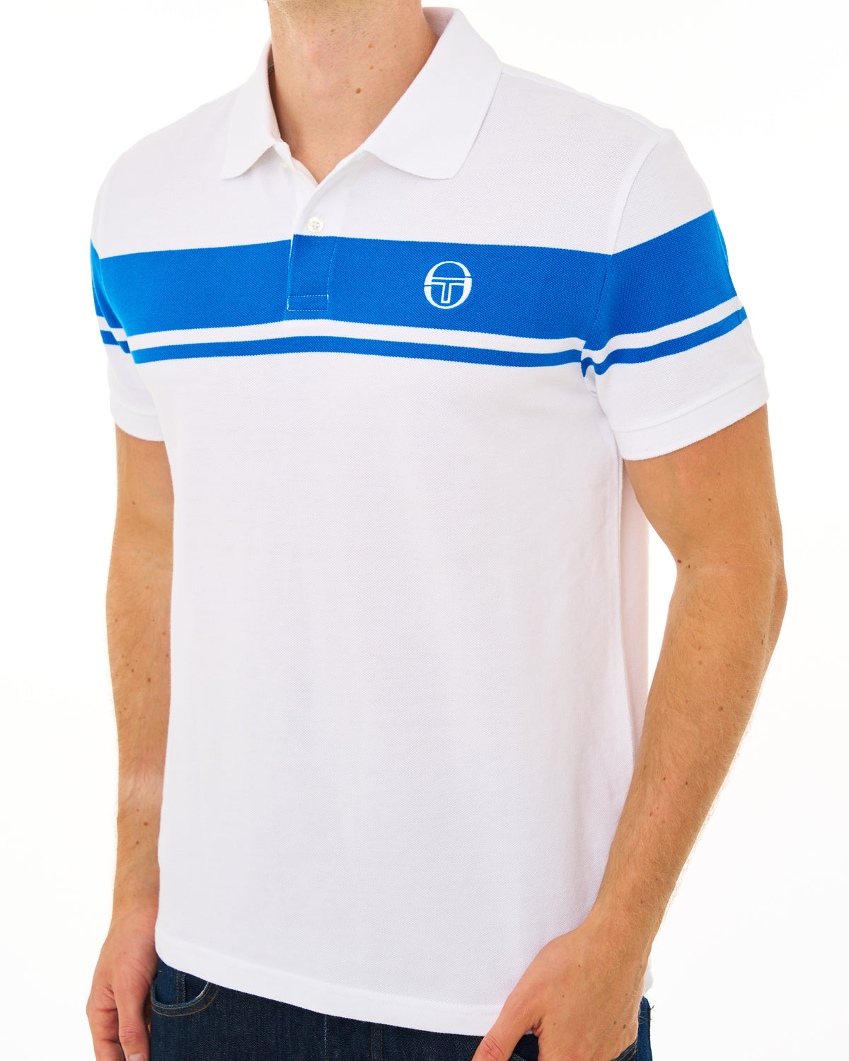 Sergio Tacchini Young Line Polo Shirt White/Blue