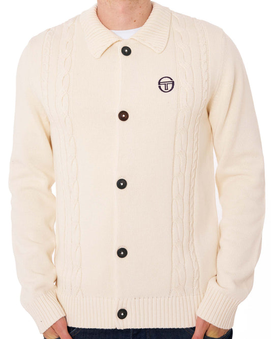 Sergio Tacchini Sergio Tacchini Cable Knit Cardigan Gardenia