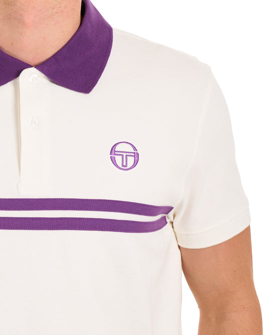 Sergio Tacchini Sergio Tacchini Supermac Polo Shirt Gardenia/Purple