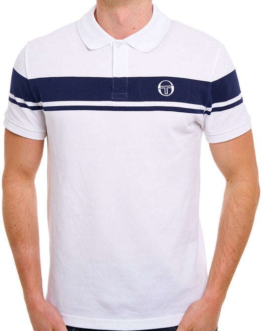 Sergio Tacchini Sergio Tacchini Young Line Polo Shirt White/Navy Blue
