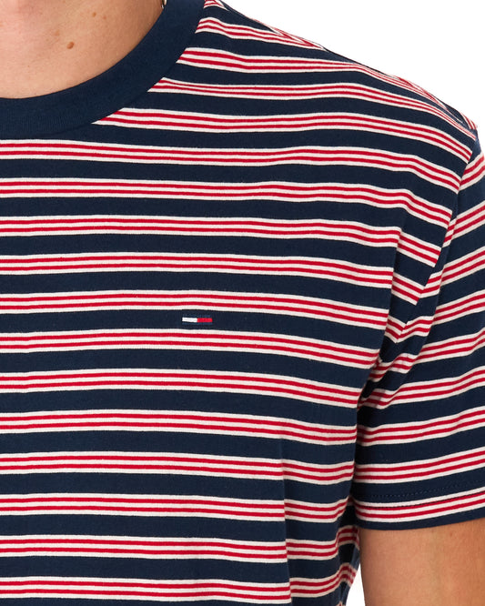 Tommy Jeans Tommy Jeans Striped T Shirt Scarlet Flare