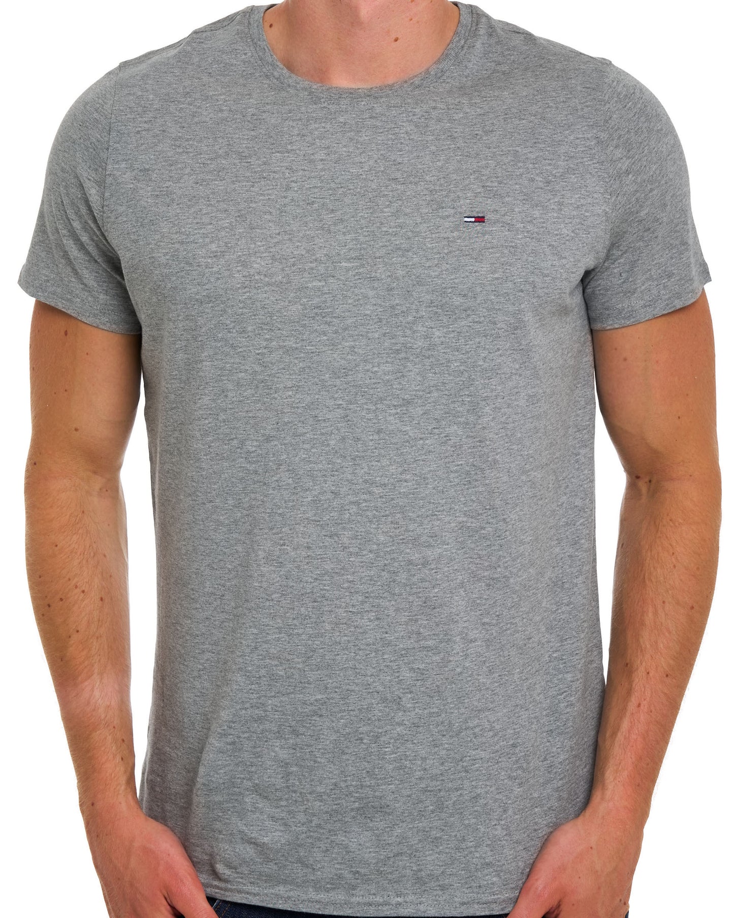 Tommy Jeans Crew Neck T Shirt Light Grey Heather