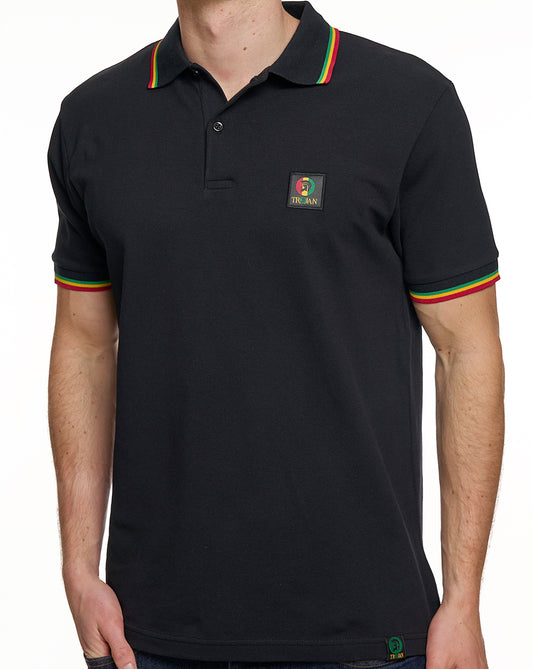 Trojan Trojan Flag Badge Pique Polo Rasta