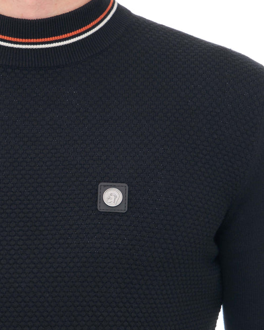 Trojan Trojan Racing Stripe Turtle Knit Black