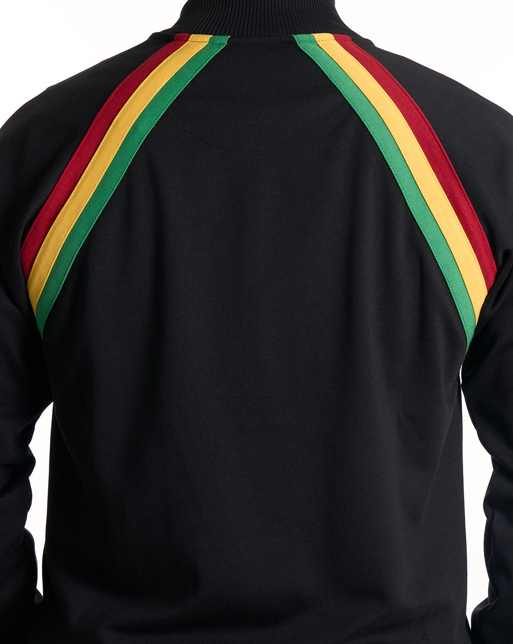 Trojan Raglan Striped Track Top Black