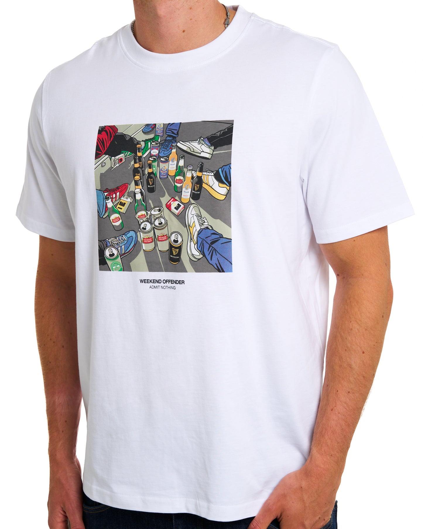 Weekend Offender Imbibo T Shirt White