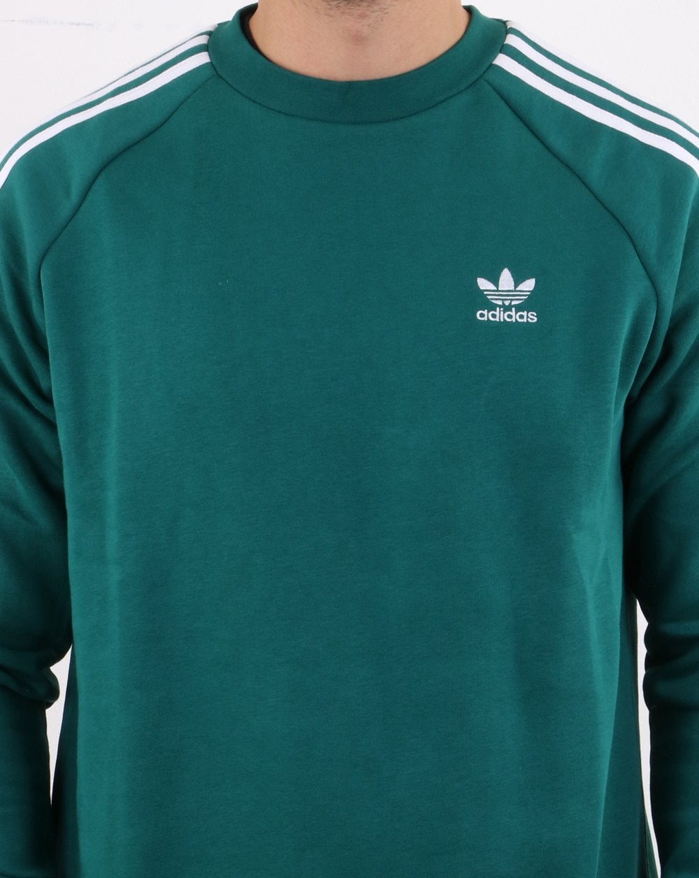 Adidas Originals 3 Stripes Crew Sweat Green