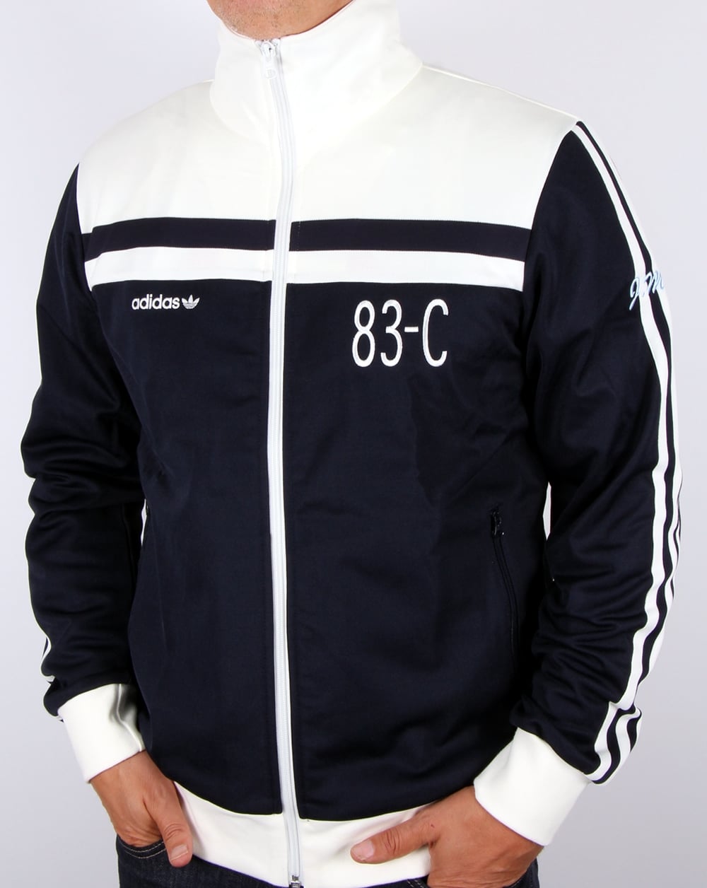 Adidas Originals 83-c Track Top Navy/off White – 80s Casual Classics