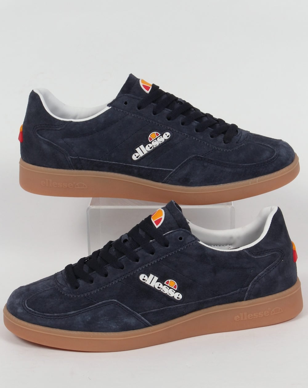 Ellesse Calcio Trainers Navy/Gum,heritage,suede,shoes,mens – 80s Casual Classics