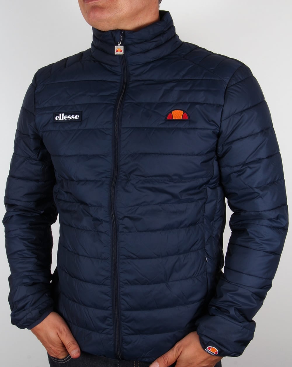 Ellesse Funnel Bubble Jacket Navy