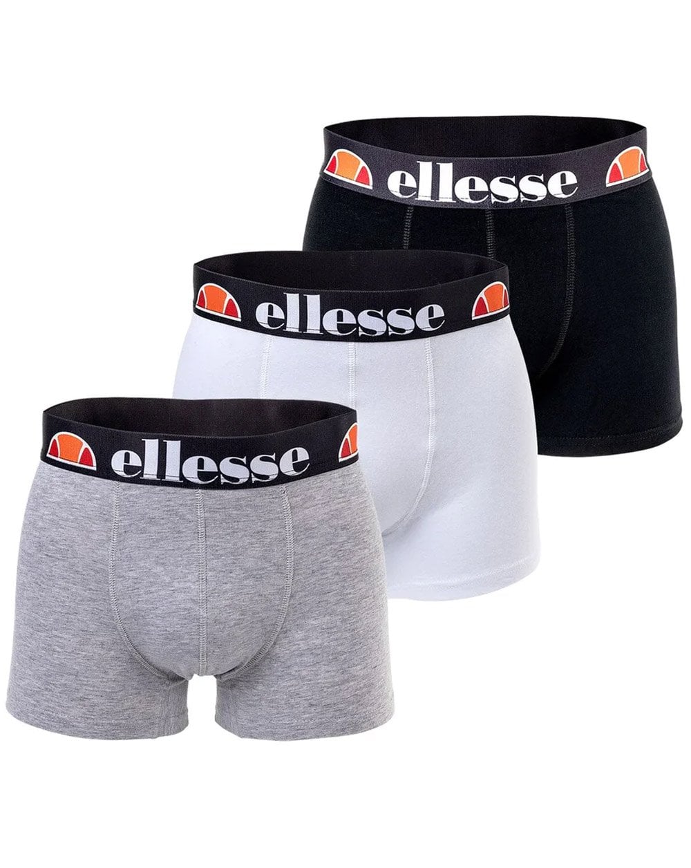 Ellesse Grillo Trunks (3 Pack) Black/Grey/White