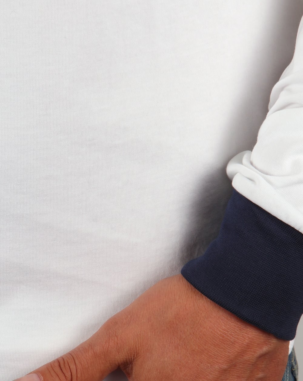 Ellesse Old Skool Long Sleeve Ringer T-shirt White