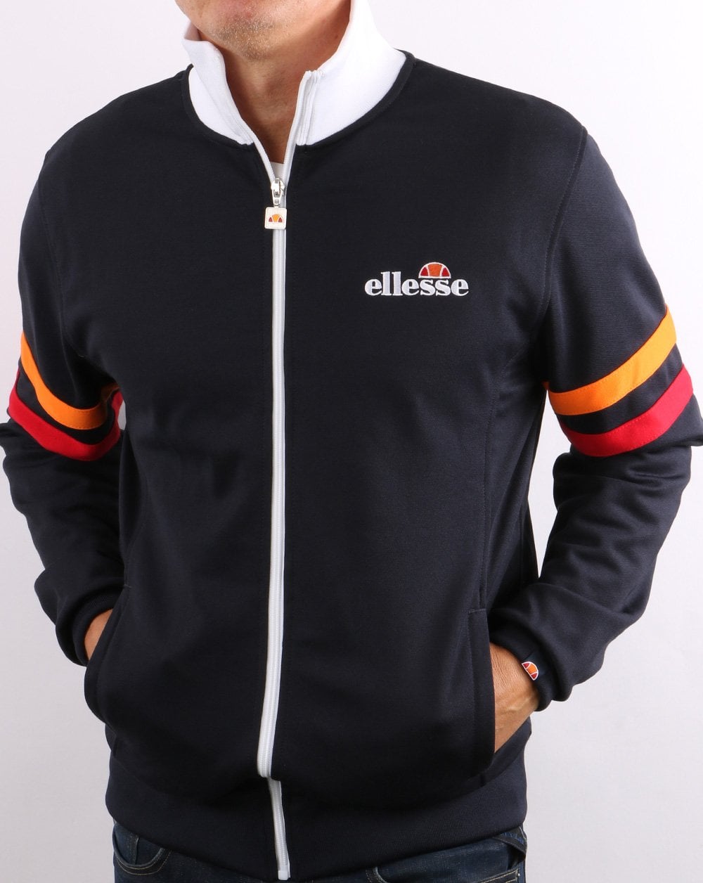 Ellesse Roma Track Top Navy/Orange/Red