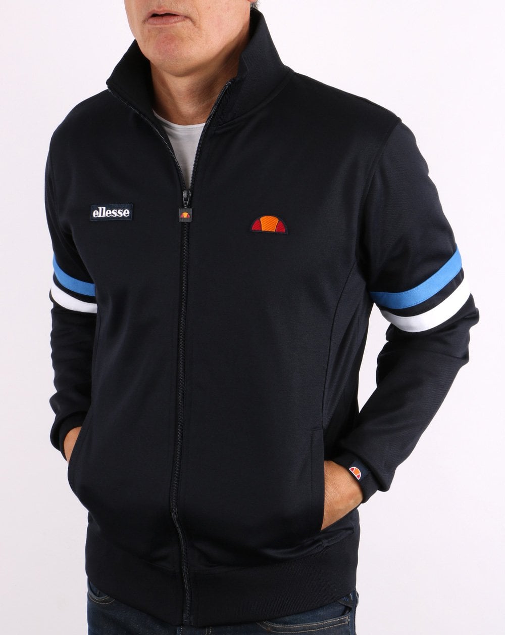 Ellesse Roma Track Top Navy/White/Blue