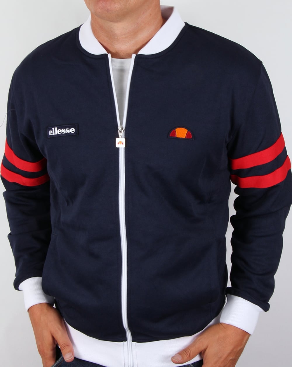 Ellesse Roma Track Top Navy white red