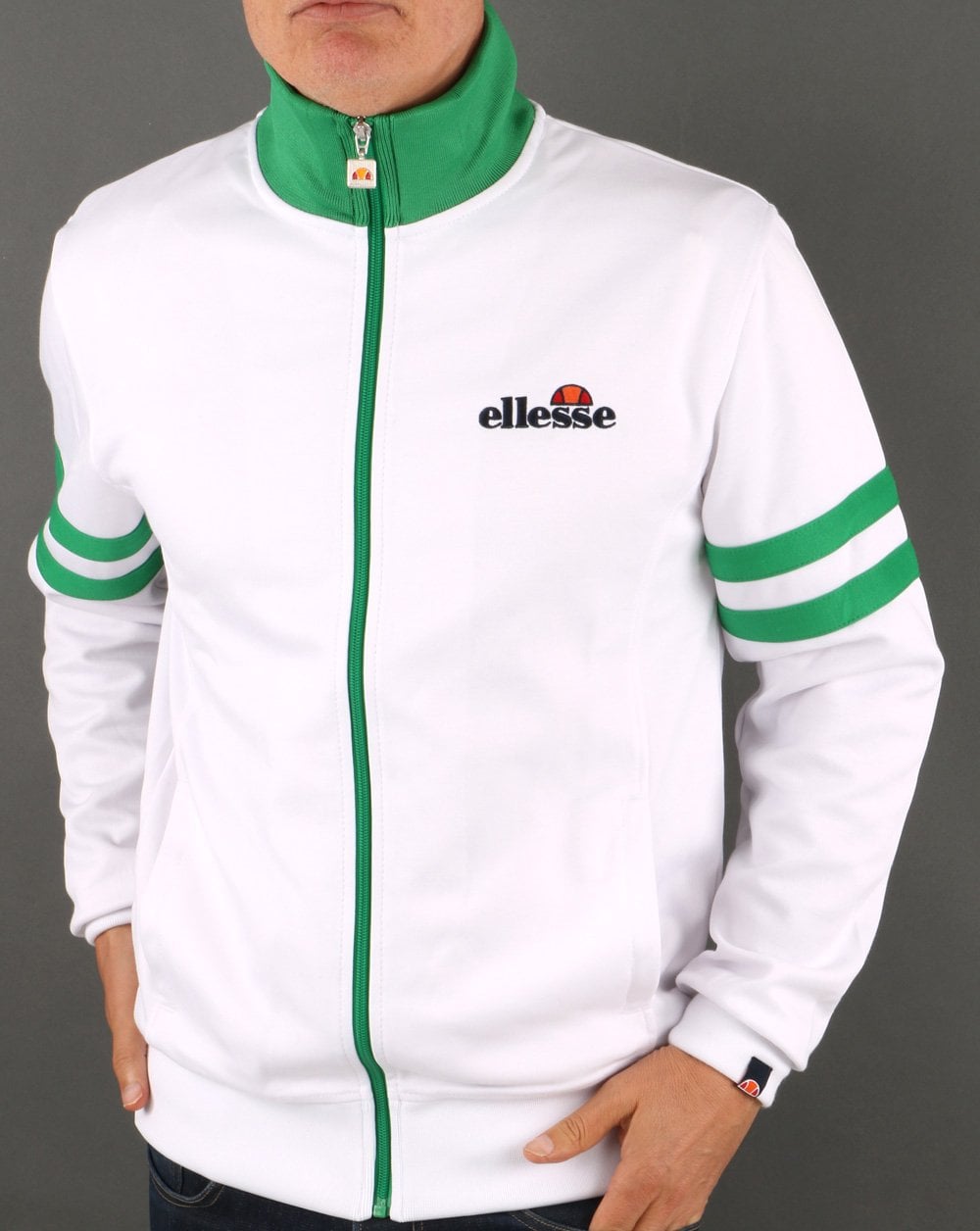 Ellesse Roma Track Top White/Green