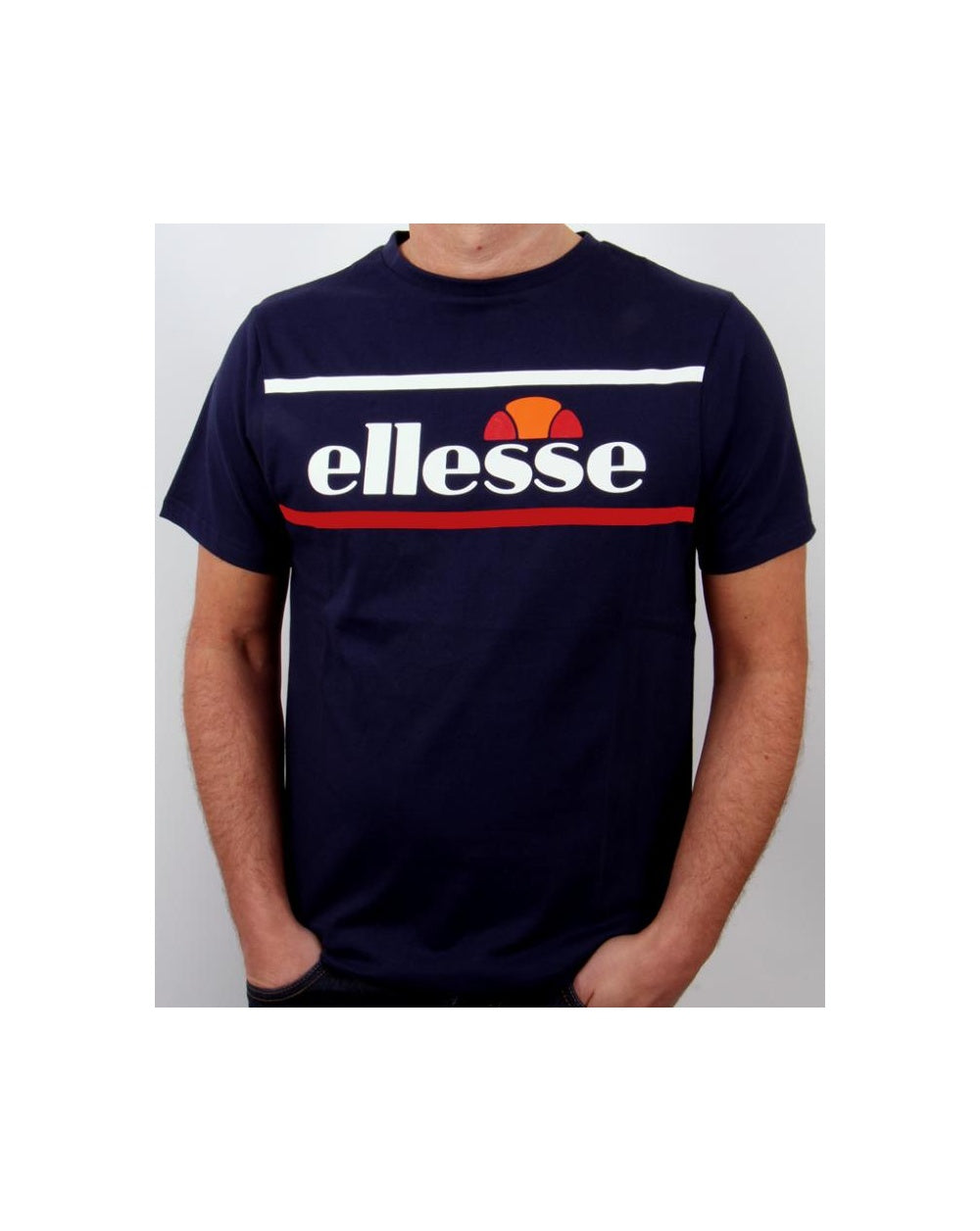 Ellesse Tramline Logo T-shirt Navy