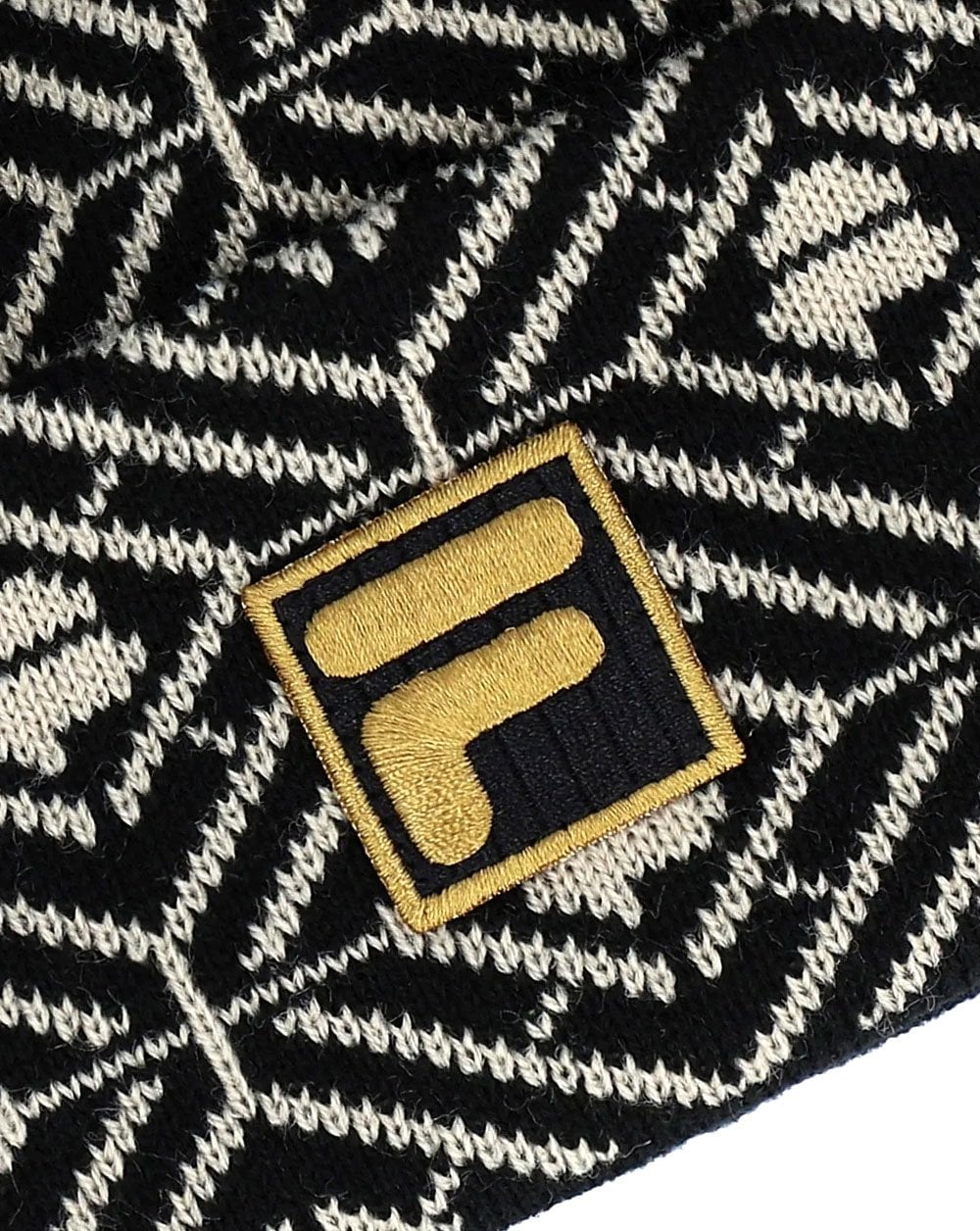Fila Gold Monogram Beanie Black