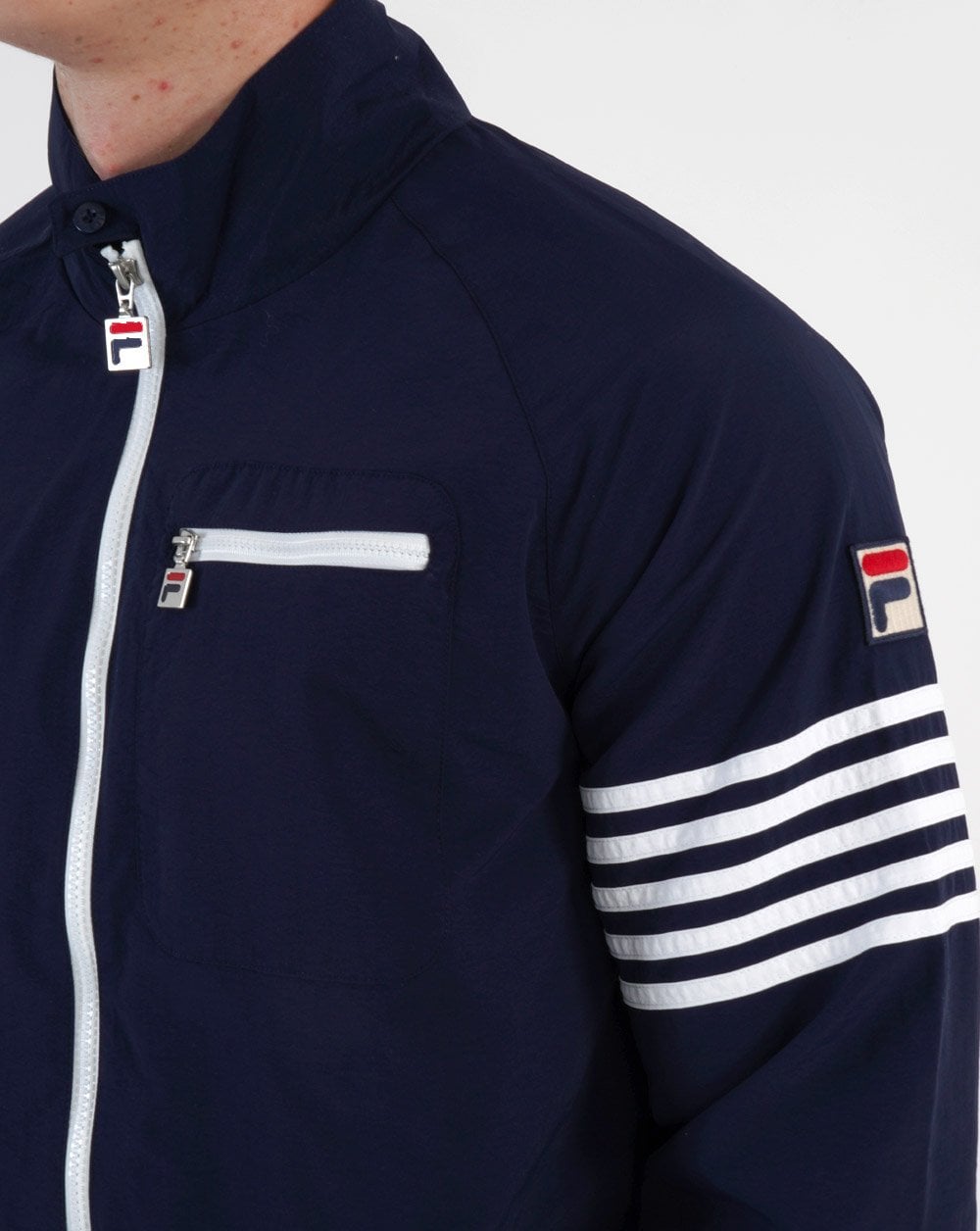 Fila Vintage 5 Stripe Jacket Navy/White