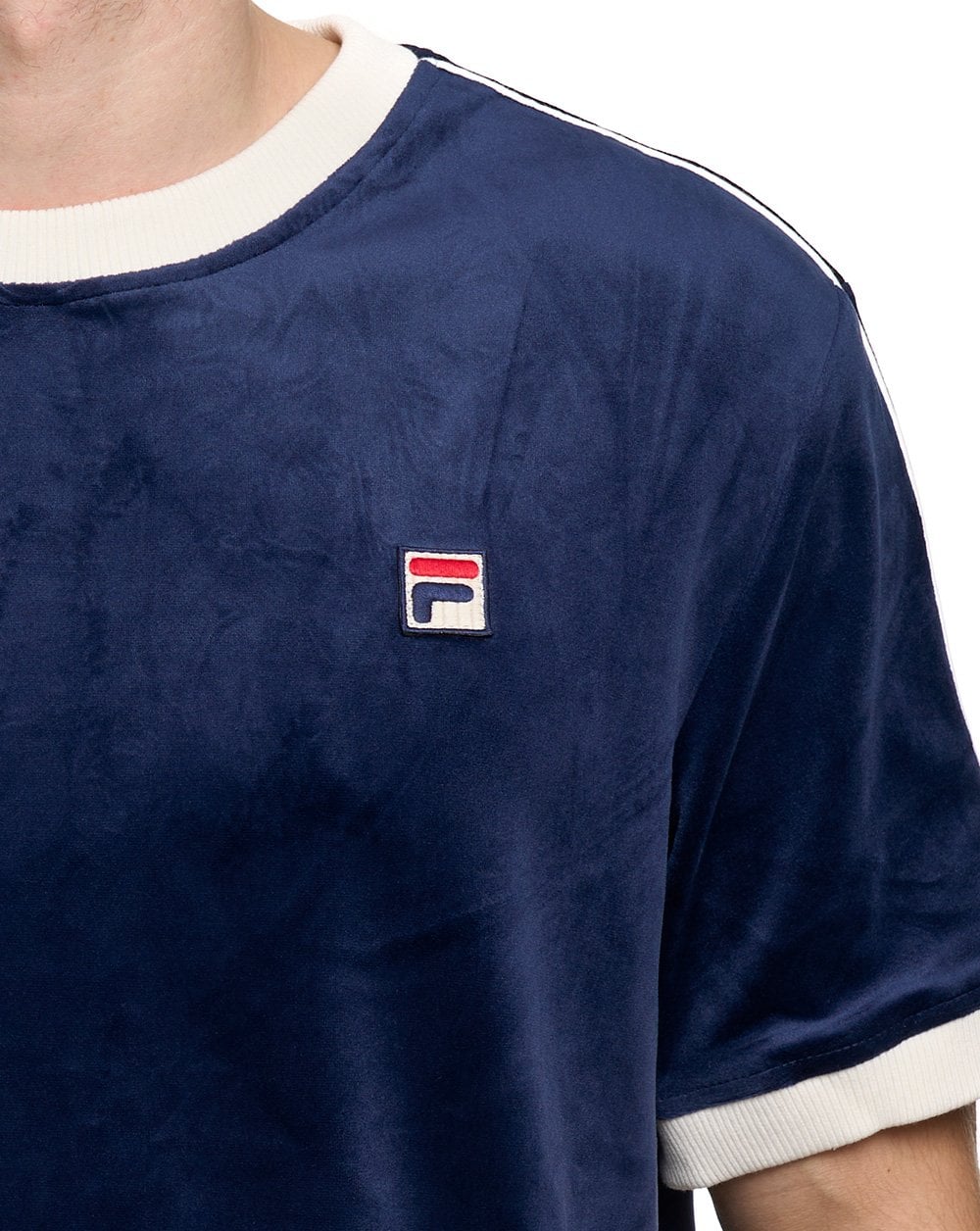Fila Vintage Basilio Velour Tee Navy/Gardenia