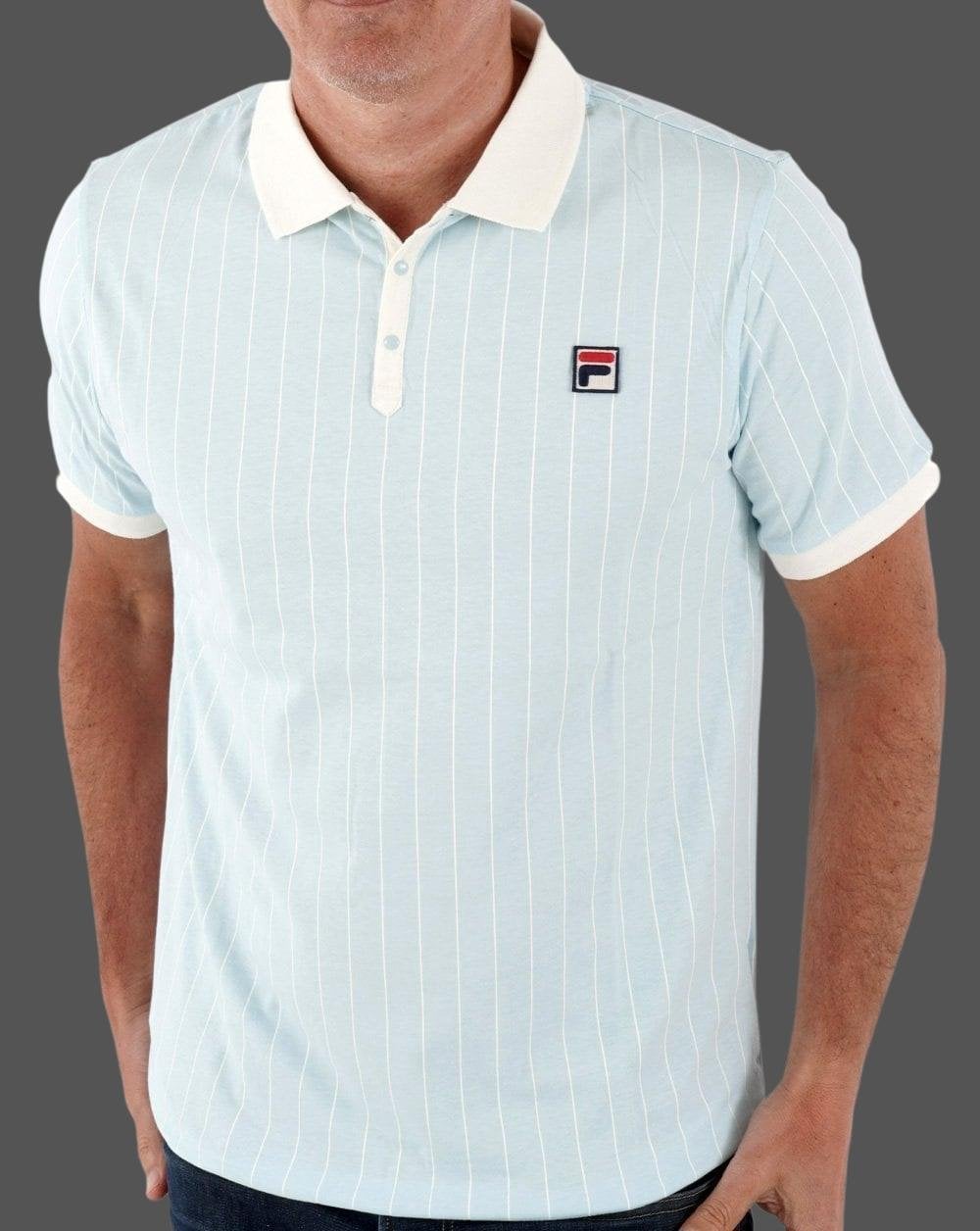 Fila Vintage Bb1 Polo Shirt Sky Blue/Off White